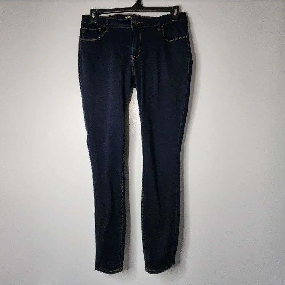 Old Navy The Rockstar Skinny Jeans Women's 14 Blue Dark Wash Denim Pant